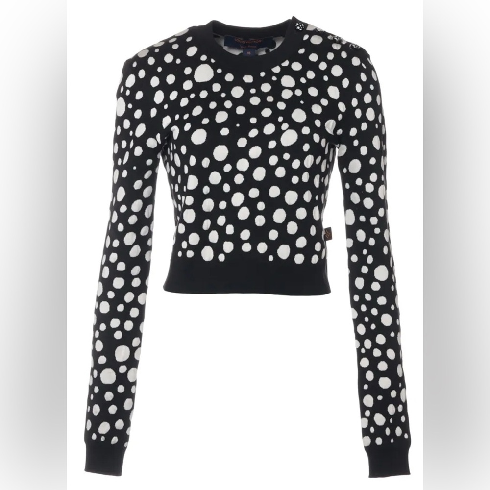 Louis Vuitton x Yayoi Kusama dots sweatshirt XS with LV hanger and garment bag